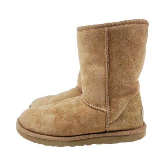 UGG Shoes - UGG Women's Brown Classic Short 5825 Suede Mid-Calf Winter Boots Size US 8
